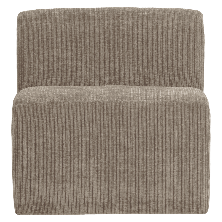 Mojo base eetbank 84 cm rugleuning ribstof donkerzand