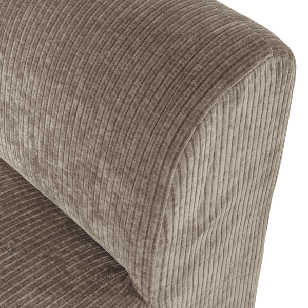 Mojo base eetbank 84 cm rugleuning ribstof donkerzand