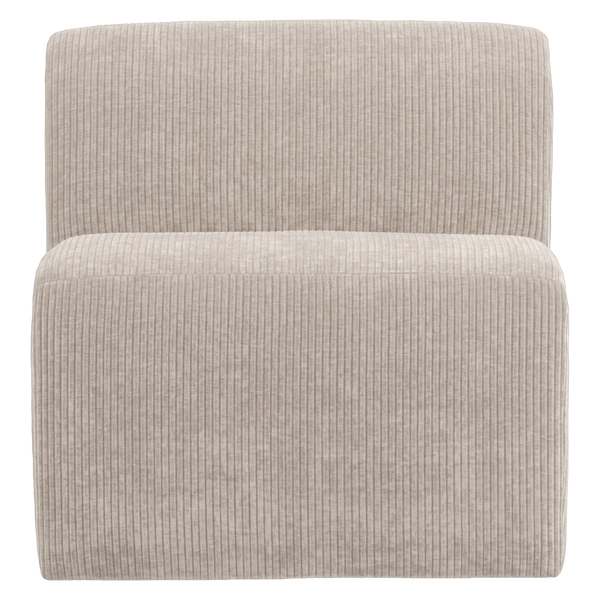 Mojo base eetbank 84 cm rugleuning ribstof ecru