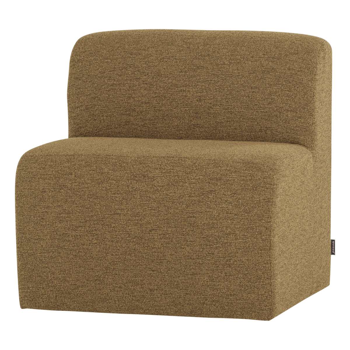 Mojo base eetbank 84 cm rugleuning boucle geel/bruin
