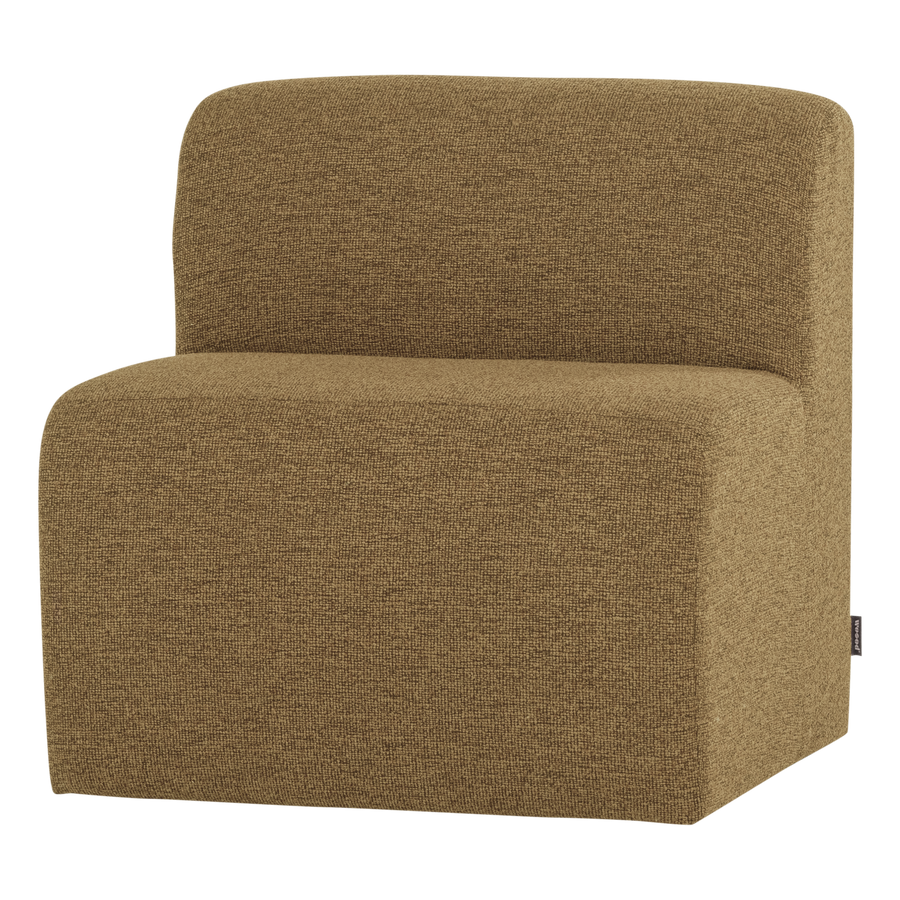 Mojo base eetbank 84 cm rugleuning boucle geel/bruin