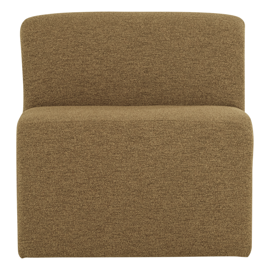 Mojo base eetbank 84 cm rugleuning boucle geel/bruin