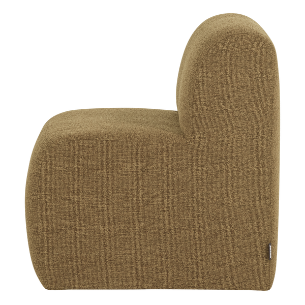 Mojo base eetbank 84 cm rugleuning boucle geel/bruin