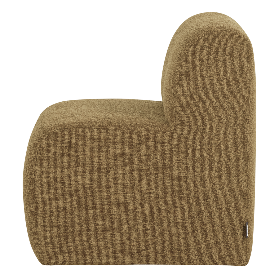 Mojo base eetbank 84 cm rugleuning boucle geel/bruin