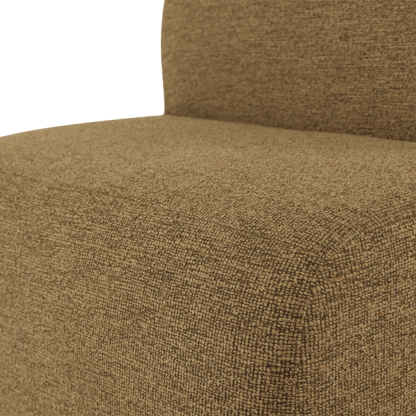 Mojo base eetbank 84 cm rugleuning boucle geel/bruin