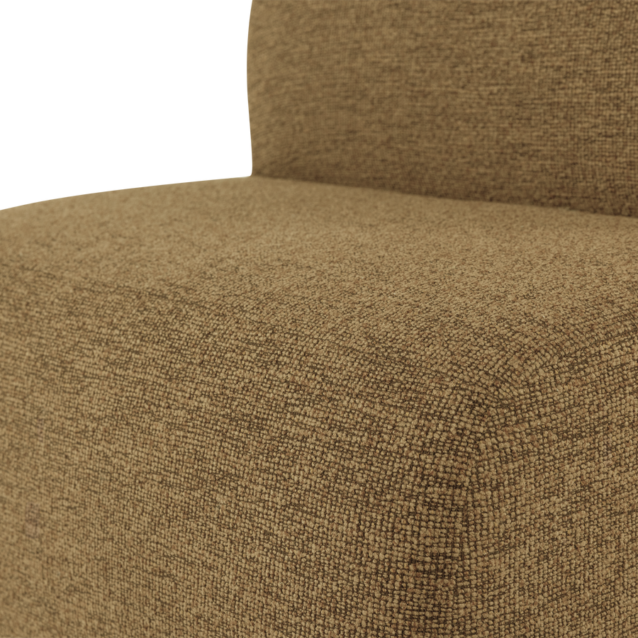 Mojo base eetbank 84 cm rugleuning boucle geel/bruin