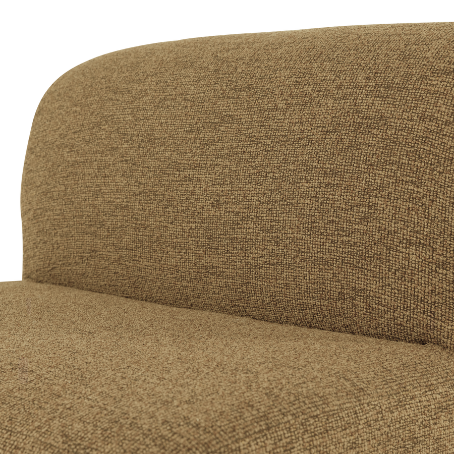 Mojo base eetbank 84 cm rugleuning boucle geel/bruin