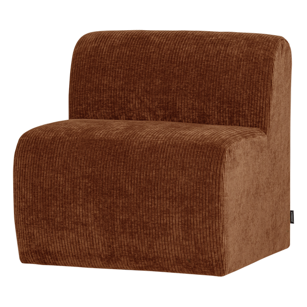 Mojo base eetbank 84 cm rugleuning ribstof roestbruin