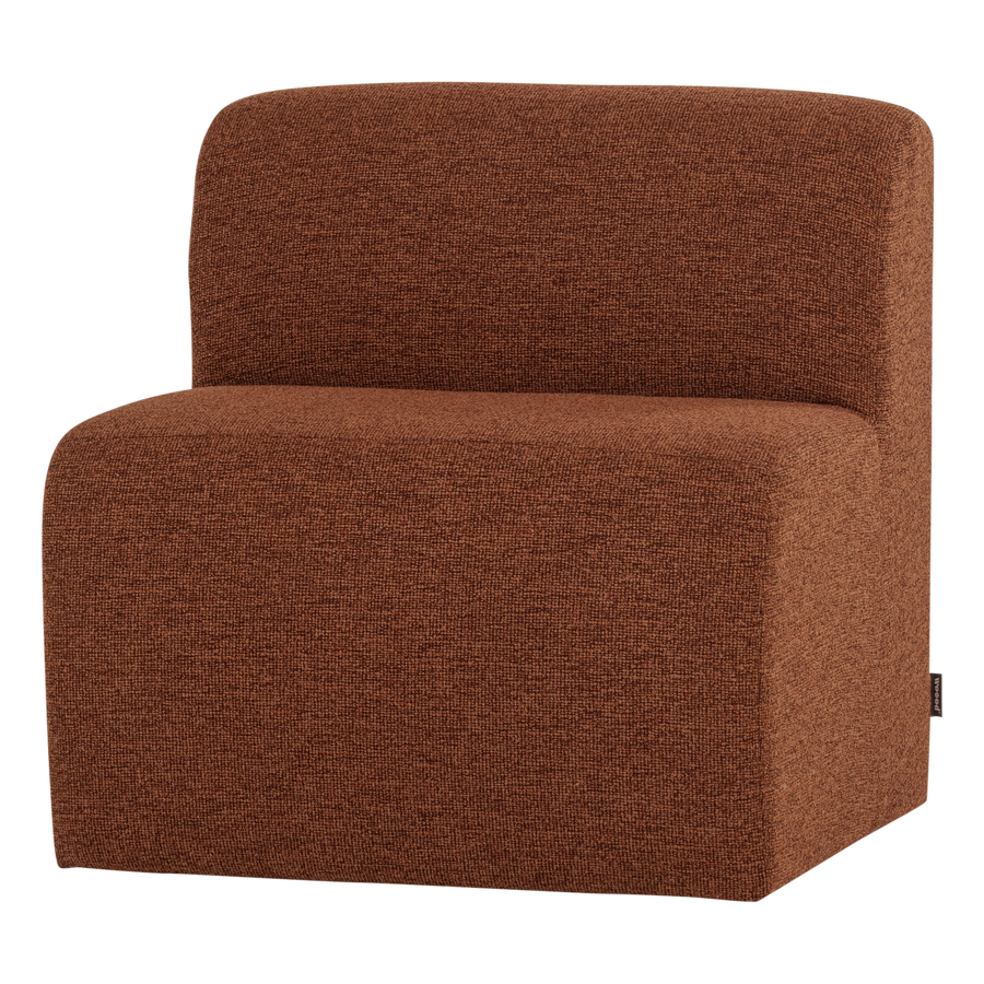 Mojo base eetbank 84 cm rugleuning boucle roestbruin
