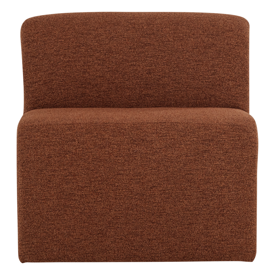 Mojo base eetbank 84 cm rugleuning boucle roestbruin