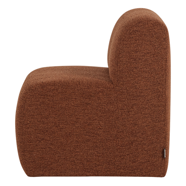 Mojo base eetbank 84 cm rugleuning boucle roestbruin