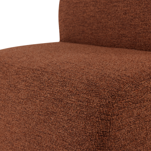 Mojo base eetbank 84 cm rugleuning boucle roestbruin