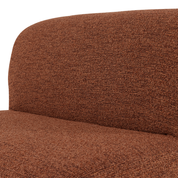 Mojo base eetbank 84 cm rugleuning boucle roestbruin