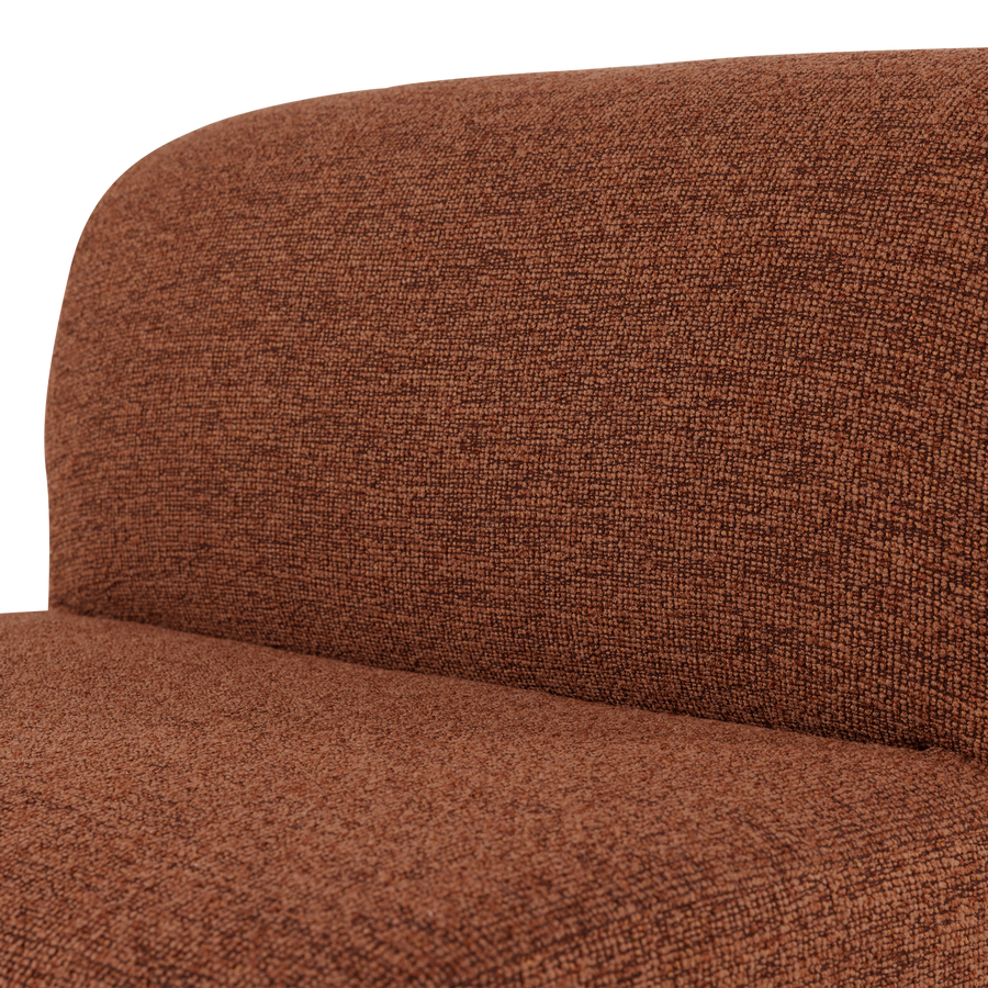 Mojo base eetbank 84 cm rugleuning boucle roestbruin