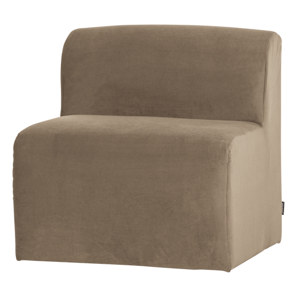 Mojo base eetbank 84 cm rugleuning velvet khaki