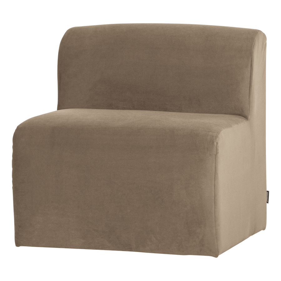 Mojo base eetbank 84 cm rugleuning velvet khaki