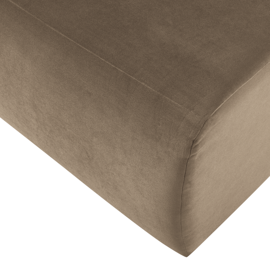 Mojo base eetbank 84 cm rugleuning velvet khaki