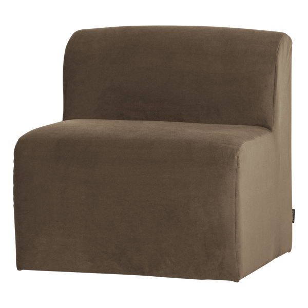 Mojo base eetbank 84 cm rugleuning velvet taupe