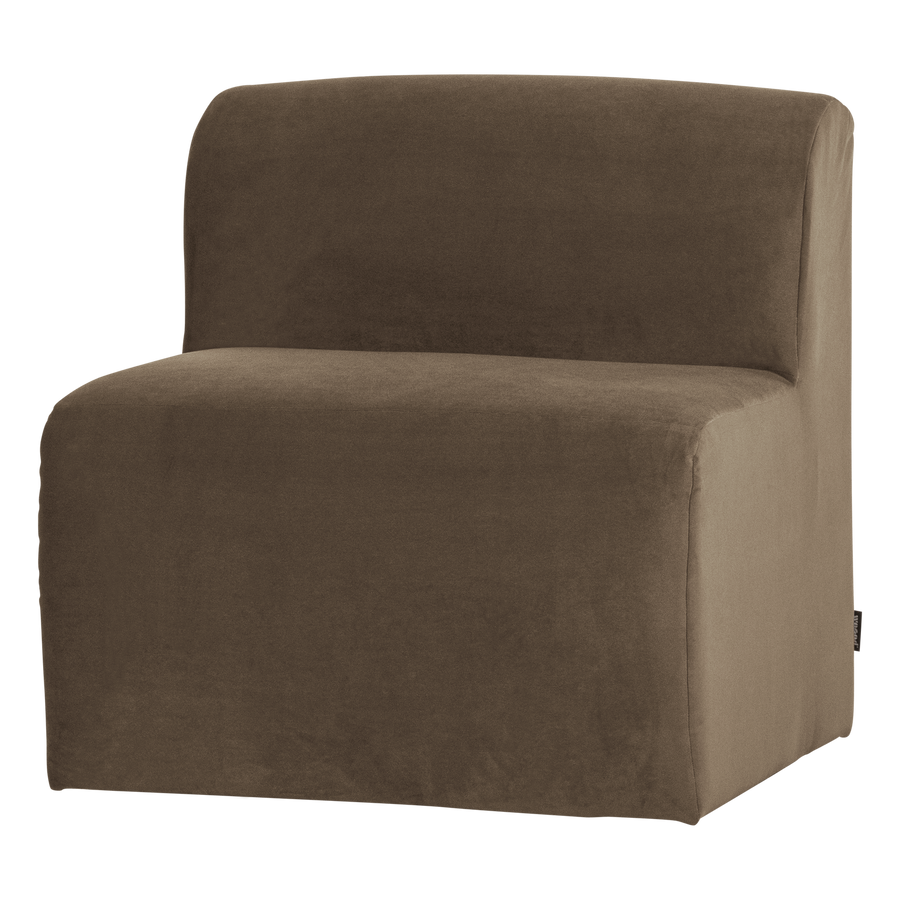 Mojo base eetbank 84 cm rugleuning velvet taupe