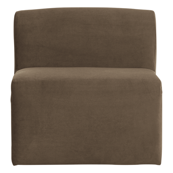 Mojo base eetbank 84 cm rugleuning velvet taupe