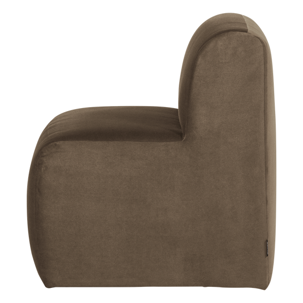 Mojo base eetbank 84 cm rugleuning velvet taupe