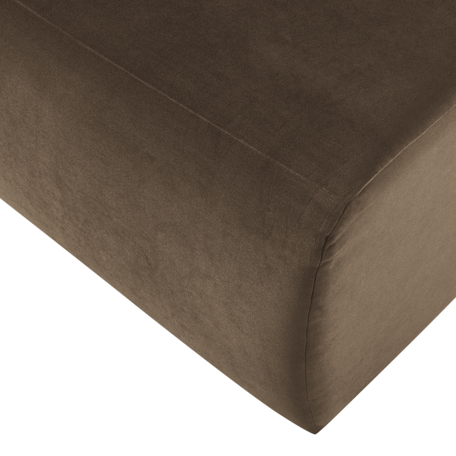 Mojo base eetbank 84 cm rugleuning velvet taupe