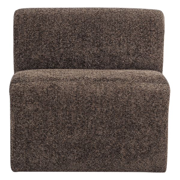 Mojo base eetbank 84 cm rugleuning wollig bruin