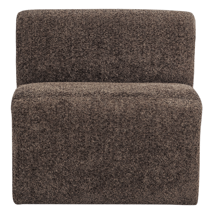 Mojo base eetbank 84 cm rugleuning wollig bruin
