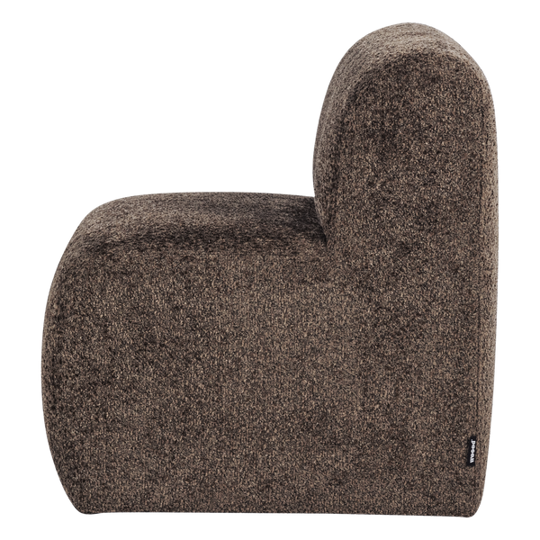 Mojo base eetbank 84 cm rugleuning wollig bruin