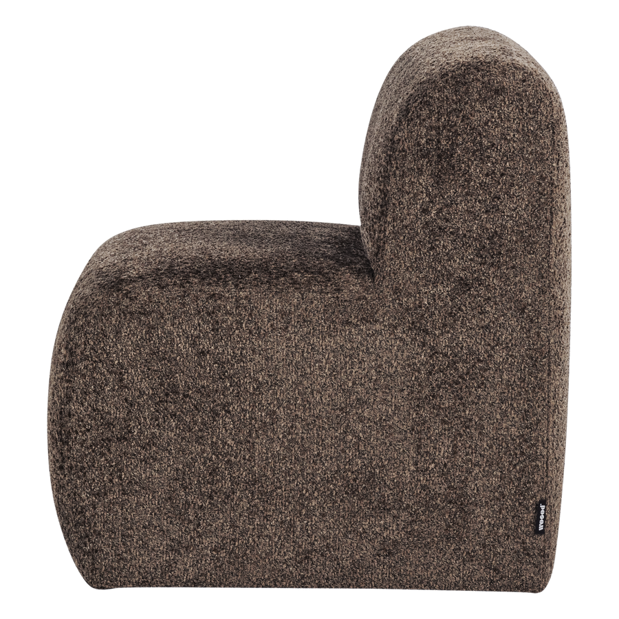 Mojo base eetbank 84 cm rugleuning wollig bruin
