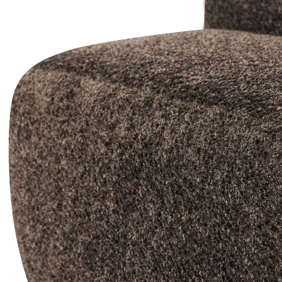 Mojo base eetbank 84 cm rugleuning wollig bruin