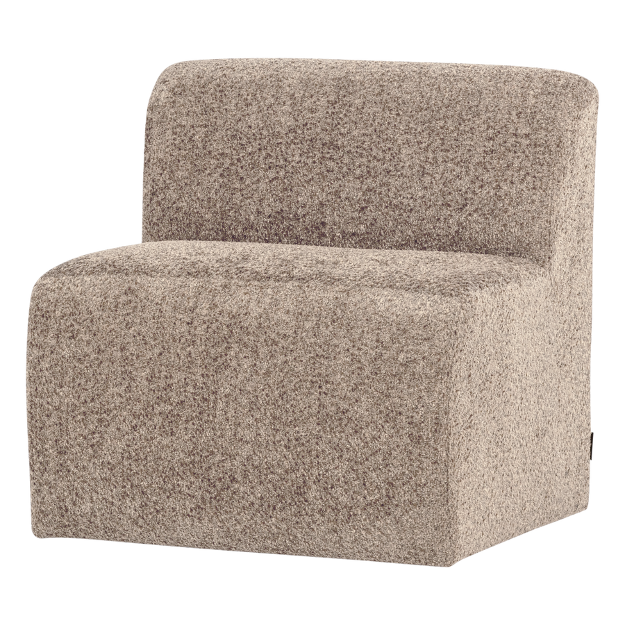 Mojo base eetbank 84 cm rugleuning wollig donkerzand