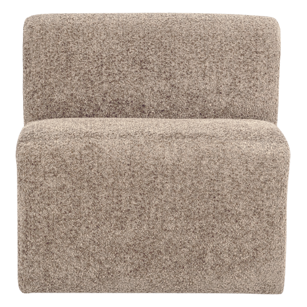 Mojo base eetbank 84 cm rugleuning wollig donkerzand