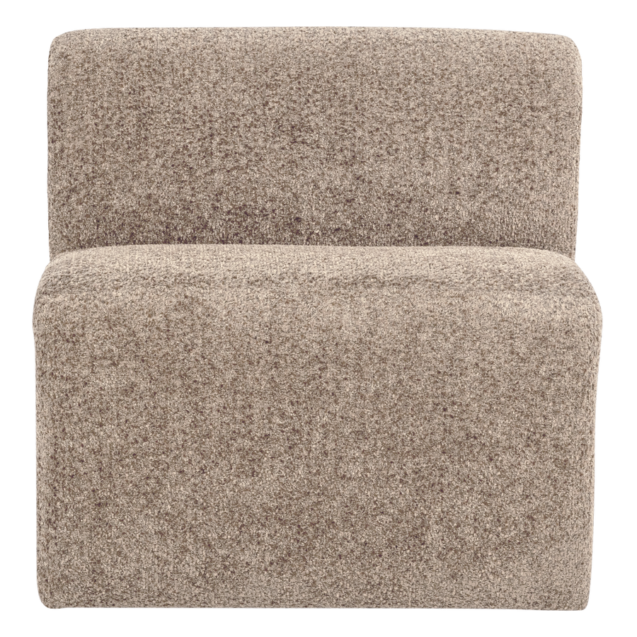 Mojo base eetbank 84 cm rugleuning wollig donkerzand