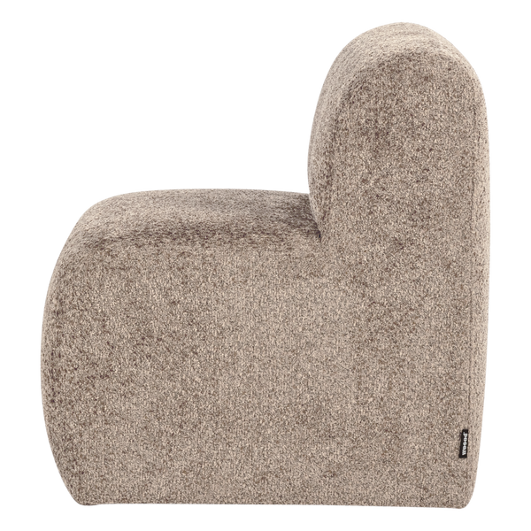 Mojo base eetbank 84 cm rugleuning wollig donkerzand