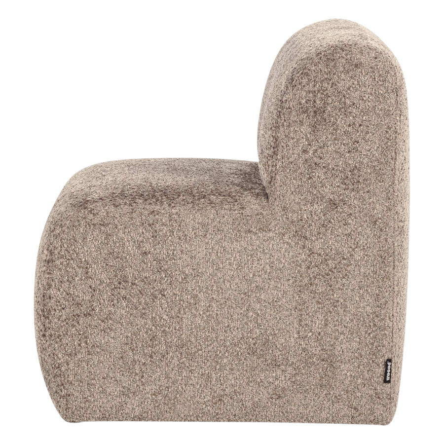 Mojo base eetbank 84 cm rugleuning wollig donkerzand