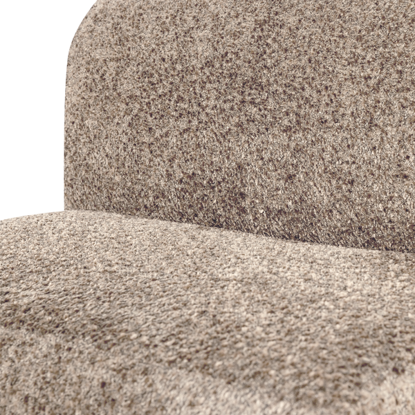 Mojo base eetbank 84 cm rugleuning wollig donkerzand