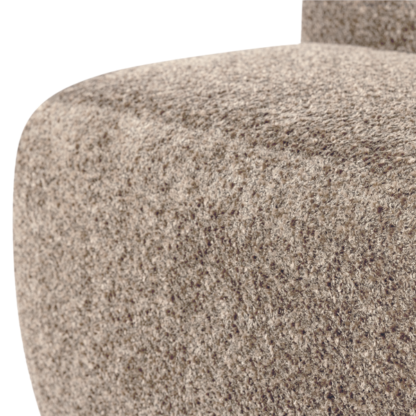 Mojo base eetbank 84 cm rugleuning wollig donkerzand