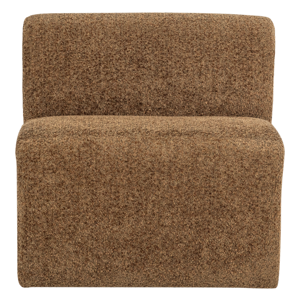 Mojo base eetbank 84 cm rugleuning wollig honinggeel