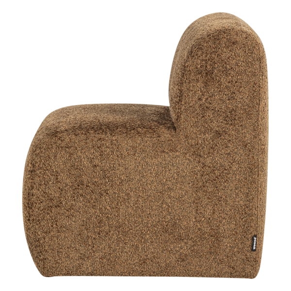 Mojo base eetbank 84 cm rugleuning wollig honinggeel