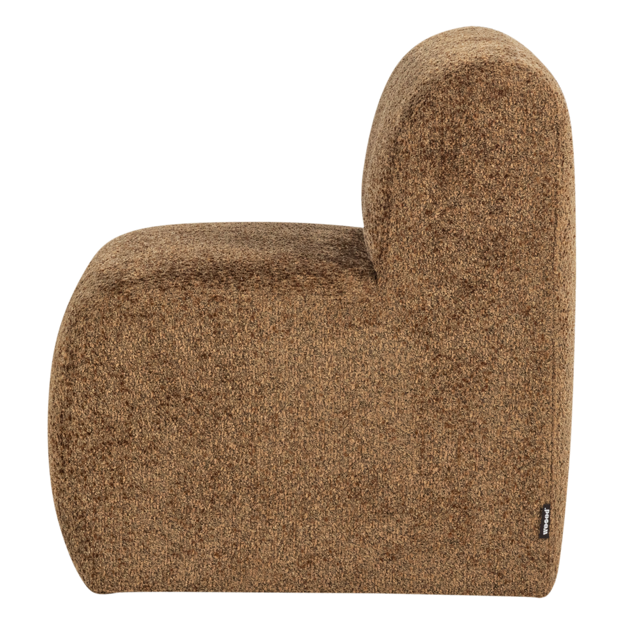 Mojo base eetbank 84 cm rugleuning wollig honinggeel