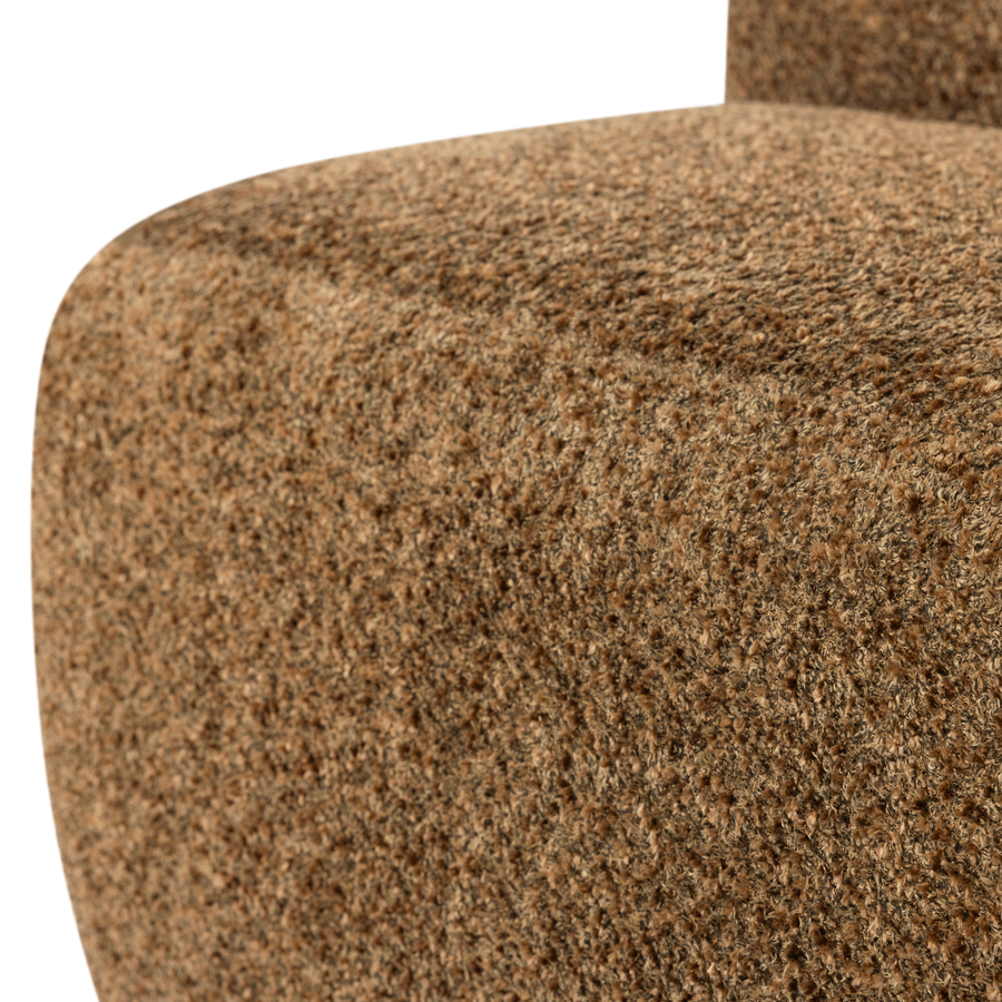 Mojo base eetbank 84 cm rugleuning wollig honinggeel