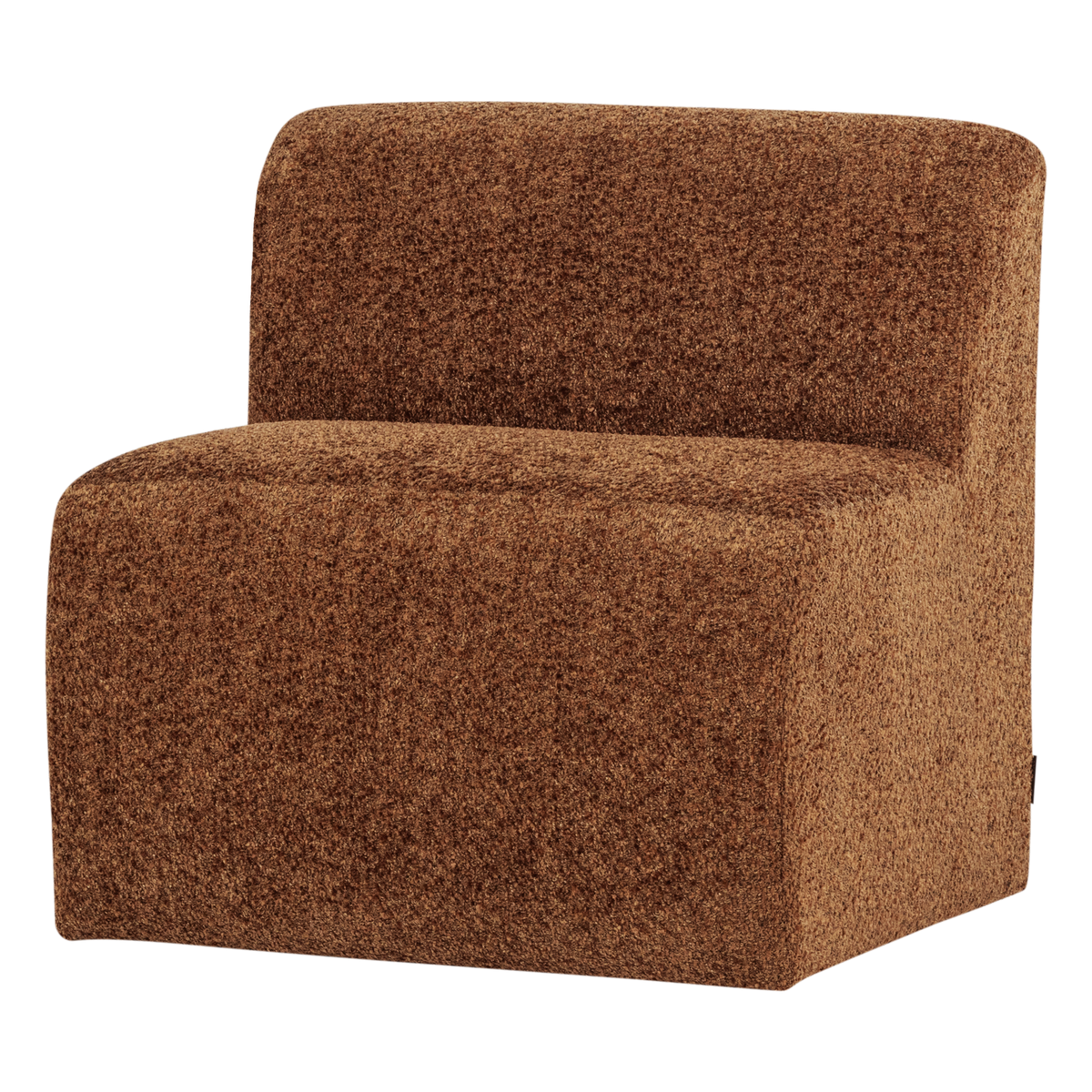 Mojo base eetbank 84 cm rugleuning wollig roestbruin