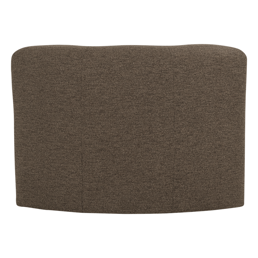Mojo base eetbank hoek met rugleuning boucle bruin