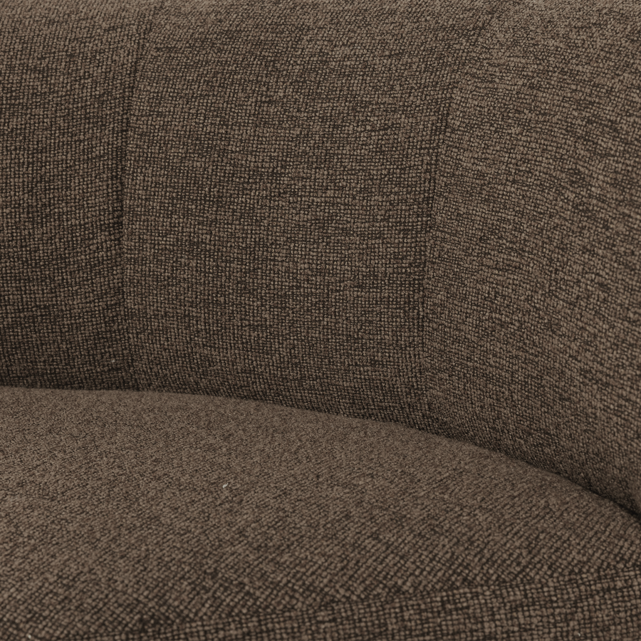 Mojo base eetbank hoek met rugleuning boucle bruin