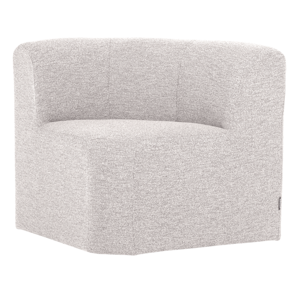 Mojo base eetbank hoek met rugleuning boucle ecru