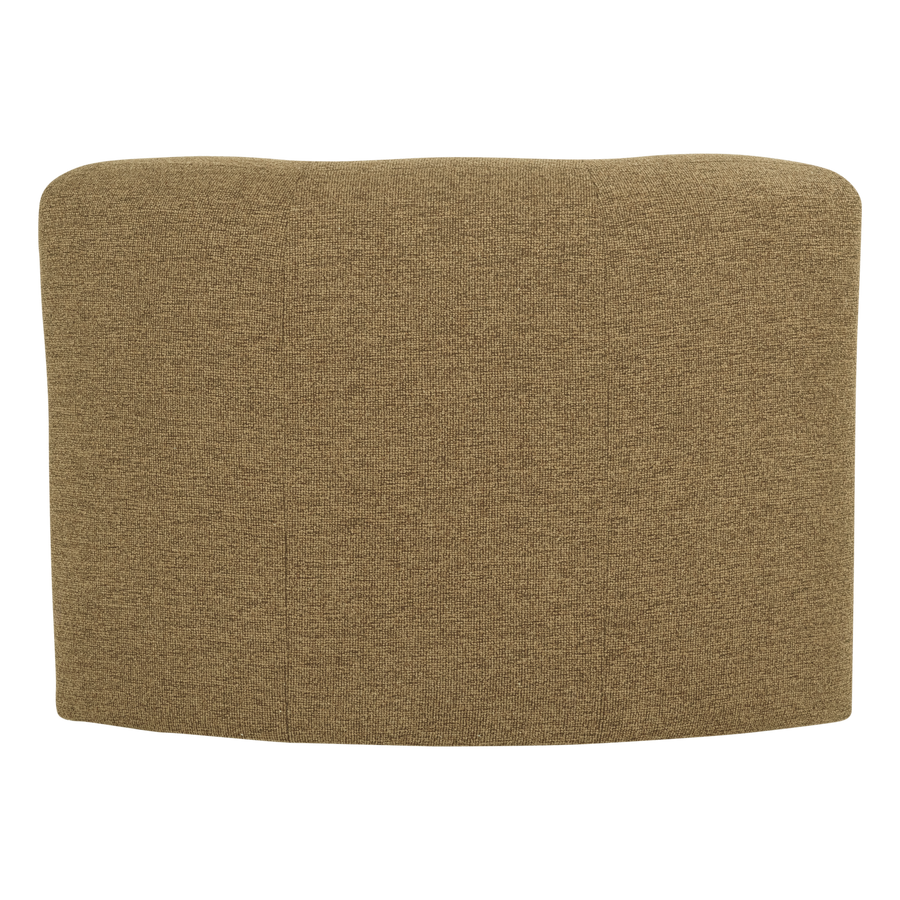 Mojo base eetbank hoek met rugleuning boucle geel/bruin