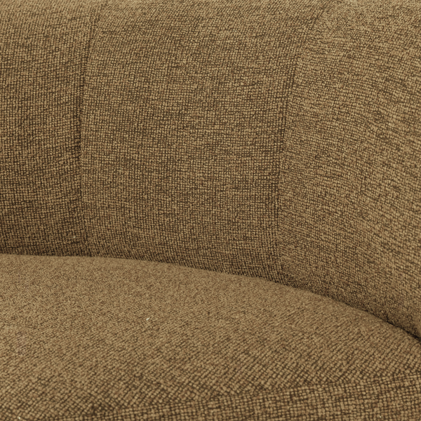 Mojo base eetbank hoek met rugleuning boucle geel/bruin