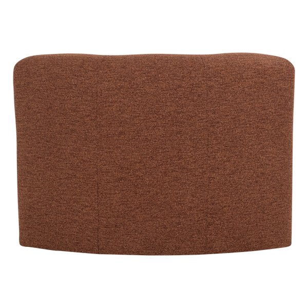 Mojo base eetbank hoek met rugleuning boucle roestbruin