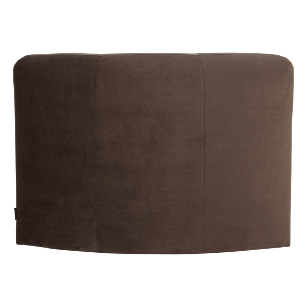 Mojo base eetbank hoek rugleuning velvet bruin